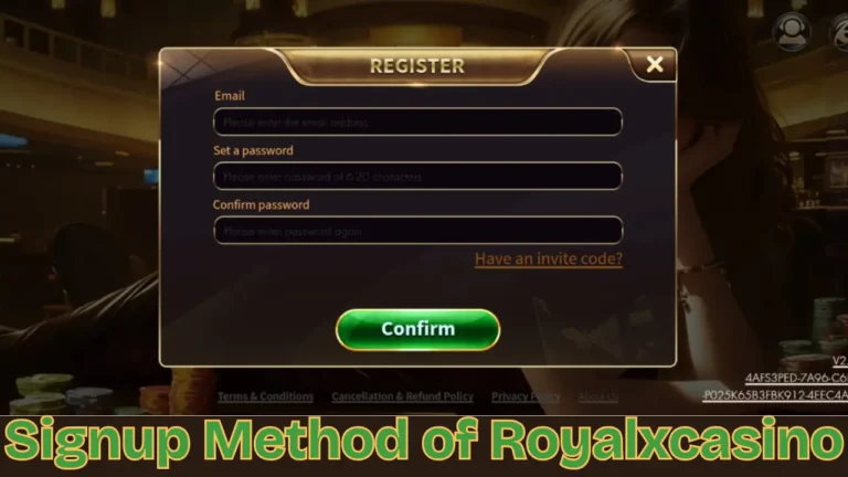 Signup Royalxcasino